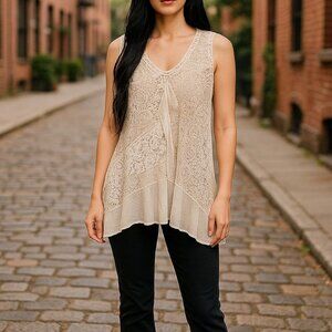 Johnny Was Cream Lace Blouse